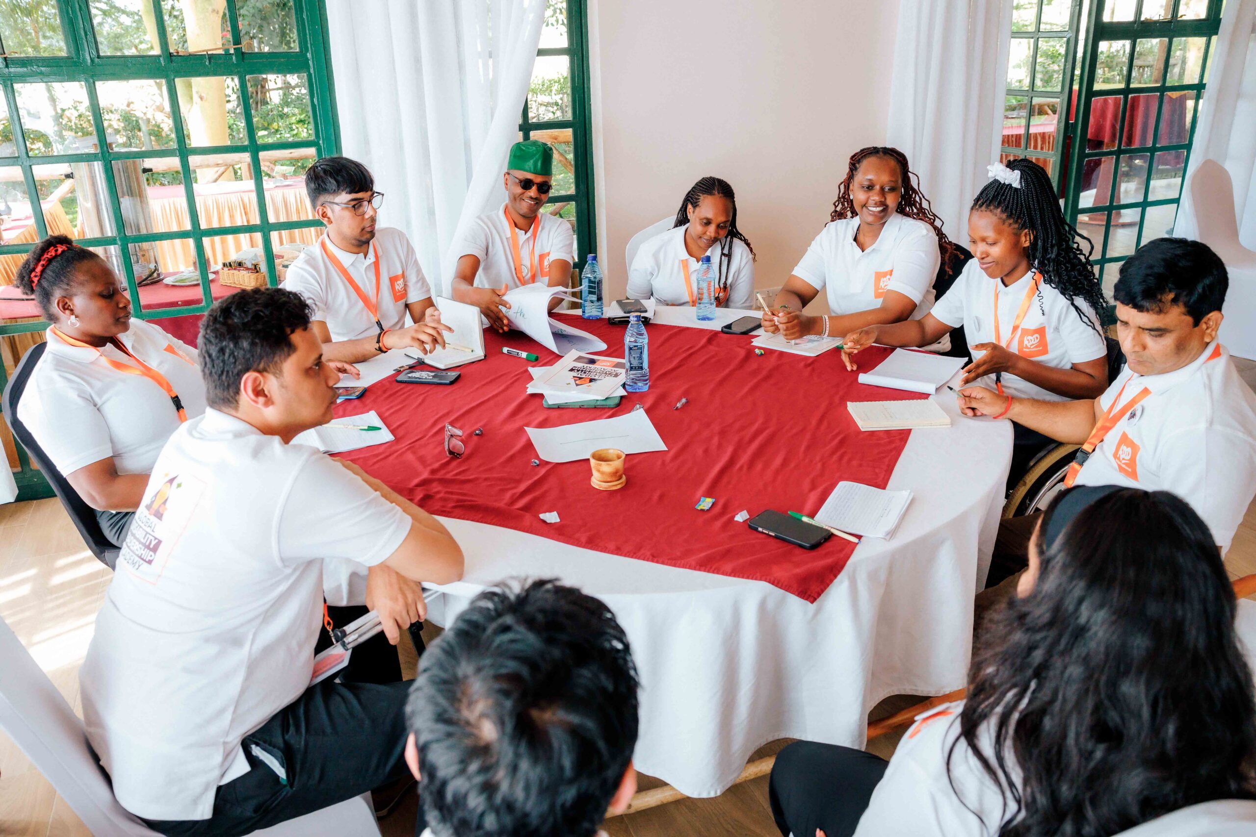 Fellows in a group discussion.